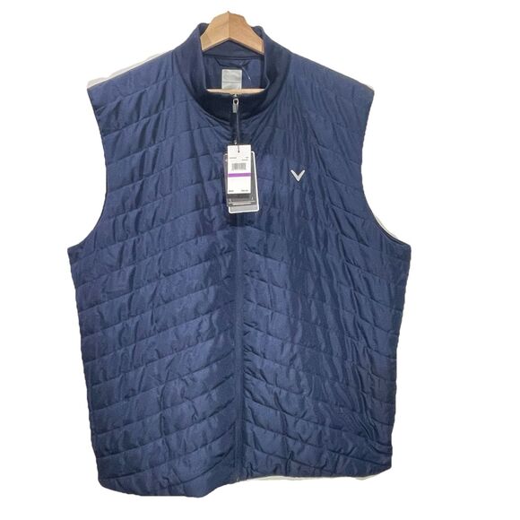 Callaway Other - Callaway Quilted Vest Mens 2XL Navy Blue Full Zip Golf Outdoor XXL NEW